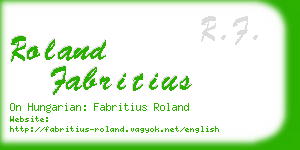 roland fabritius business card